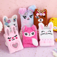 Carnet de notes en peluche lapin de dessin animé imprimé UV écologique pour enfants, nouveau, pour filles, mini carnet de poche portable pour étudiants