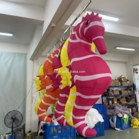 Caballito de mar inflable con iluminación LED, caballito de mar inflable colgante a la venta