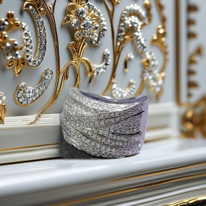 2024 nuovo Design unico completo diamante e zircone 925 argento Moissanite da uomo e da donna Elden anello gioielli - Product Image 3