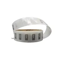 Kustom 13.5mhz persegi panjang kecil NFC RFID Tag Mini 12x21mm N213 lapisan basah untuk kartu bisnis Model ISO dengan bahan PET logam PVC