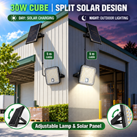 Projecteur solaire LED étanche IP65, garantie 3 ans, télécommande, lumière de sécurité extérieure pour la maison, le jardin et le paysage, détecteur de mouvement