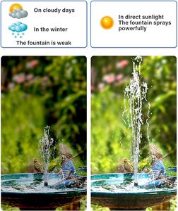 Bng <span class=keywords><strong>Solaire</strong></span> Fontaine D'eau Bain D'oiseau Ciment Carré 3.5W Pompe <span class=keywords><strong>Solaire</strong></span> Extérieure 10ft Câble 4ft Tube Étang Pompe <span class=keywords><strong>Jardin</strong></span> Petits Étangs - Product Image 2