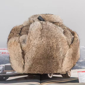 Chất Lượng Cao Trapper <span class=keywords><strong>Hat</strong></span> Bất Thỏ Lông Mùa Đông Ấm <span class=keywords><strong>Hat</strong></span> Người Già Ấm Tai Bảo Vệ Hunter Của Cap Ngoài Trời Đi Xe Đạp Earflap <span class=keywords><strong>Hat</strong></span> - Product Image 5