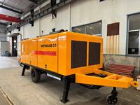 Pompe à béton diesel tractable MINLE HBTS100 95m³/h 18MPa avec moteur Weichai et pompe Kawasaki pour la construction de bâtiments de grande hauteur, de tunnels et d'exploitations minières