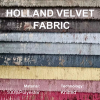 Nouveau 2026 – Tissu Velours 100 % Polyester Effet Bronzé Doré Anti-Rayures 200-370 g/m² pour Canapé – Velours Plush Palace Holland pour Ameublement