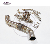 Ecnal für BMW Gen1 B58 F20 M140 F22 240i F30 340i F32 440i SS304 T4 Interface Single Turbo Abgaskrümmer-Kit