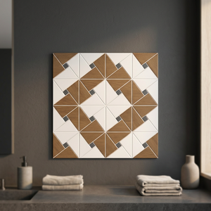Azulejos de Cerámica para Piso, Serie Punch, Diseño Moderno a Cuadros, 300x300mm, Acabado Mate, para Interiores de Cocina - Product Image 2