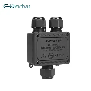 E-Weichat最热M2068L系列3路Y形发光二极管照明电线连接IP68户外防水接线盒