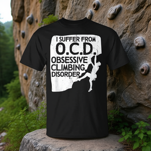Camiseta de escalada en roca con diseño Obsessive Climbing Disorder, unisex, talla para adultos - Product Image 3