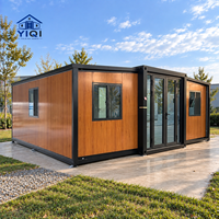 Maison d'hôtes préfabriquée de 20 pieds avec fenêtres en aluminium, cabane compacte extensible pour l'hébergement dans la cour