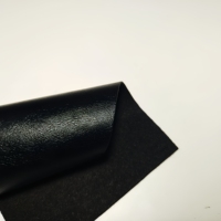 Noir 0.9MM d'épaisseur de haute qualité lisse Fine peau de mouton motif PU tissu en cuir synthétique utilisé pour sac à main, matériau de siège de voiture