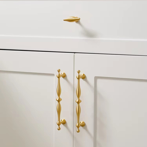 Poignée longue en laiton massif doré, style européen moderne, pour armoire, chambre, hôtel, cuisine, porte en bois, tiroir, meuble - Product Image 5