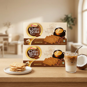 150g BRAKA Coffee Lounge Biscuits crémeux et croustillants, procédé de laminage, salés, en boîte, pour une pause relaxante et une texture croustillante, ODM OEM Export Vietnam - Échantillon gratuit - Product Image 1