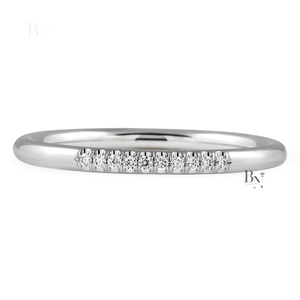 Anillo de Boda para Mujer con Diamante Cultivado en Laboratorio de 0.15 Quilates, 1.8 mm de Ancho, Oro de 14K, Joyería Fina Elegante, Anillo de Aniversario - Product Image 2
