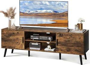 Soporte de TV <span class=keywords><strong>para</strong></span> centro de entretenimiento de TV de 55 pulgadas con estante ajustable Consola de TV <span class=keywords><strong>Mesa</strong></span> Consola multimedia <span class=keywords><strong>para</strong></span> sala de estar - Product Image 6