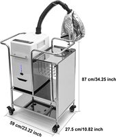 Micro vapeur professionnel de cheveux de brume d'ozone de Nano avec le chariot pour le chariot inoxydable de soin de cheveux plaçant des articles de stockage pour le salon de coiffure