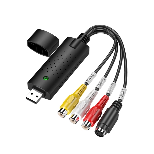 USB 2.0 Easy Video TV DVD VHS DVR Capture Adapter Easier USB Video Capture Device Support Win10