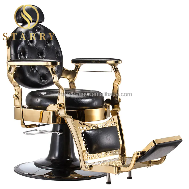 Роскошное парикмахерское кресло, парикмахерское кресло с гидравлическим насосом, парикмахерское кресло золотого цвета