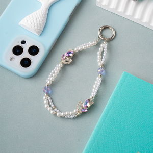 حبل تعليق فاخر مصنوع يدويًا للهواتف المحمولة بطبقتين مع فيونكة وقلب كريستالي، مصنوع من البلاستيك، إكسسوار أصلي للهاتف طراز XY-<span class=keywords><strong>PL</strong></span>-P160 - Product Image 3