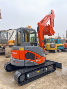 Mini-pelleuse sur chenilles d'occasion de 5 tonnes, modèle Hitachi Zx50u, Zx35u, Zx75us, Zx55u, Ex120 à vendre - Product Image 4