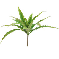 Nouveau Nid d'Oiseau Artificiel en Feuille de Fougère 40cm – Plante Tropicale Réaliste en Plastique Vert, Résistante à l'Eau et Écologique pour Décoration Intérieure et Extérieure