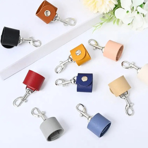 Cross-border creative PU leather <b>key</b> pendant, simple anti-loss tote <b>bag</b> <b>key</b> <b>ring</b>, stylish and minimalist <b>key</b> <b>ring</b> - Product Image 1
