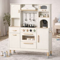 Ensemble de jouets de cuisine en bois pour jeu de rôle avec son et lumière, écologique, non toxique, pour enfants de 2 à 4 ans, unisexe, personnalisable