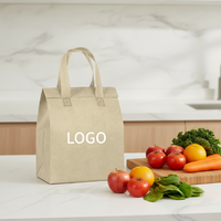 Sac isotherme personnalisé en aluminium non tissé pour livraison de repas, boulangerie, lait et thé à emporter