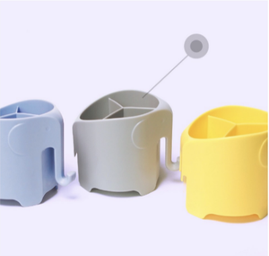 Support mural amovible multifonctionnel Hippykids Darklight sans perçage, en plastique ABS sans BPA, pour tasses et brosses à dents, promotionnel - Product Image 3