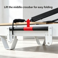 Reformer Plegable de Aleación de Aluminio al por Mayor con Caja Reformer, Correa para Pies y Extensor de Plataforma Acolchado para Entrenamientos de Pilates en Casa