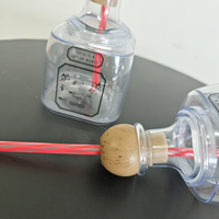 Gobelet à cocktail classique personnalisé de 375ml bouteille de tequila Patrone en plastique personnalisée avec couvercle en liège arc-en-ciel