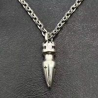 Colliers pendentifs croix Chro Heart pour hommes et femmes, en cuivre plaqué argent, chaîne à maillons vintage, tendance, mode hip-hop, cadeau, vente en gros