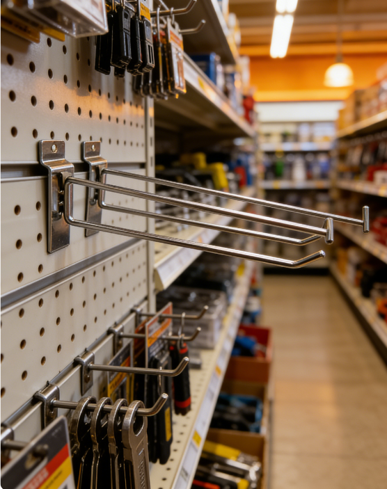 Hot Sale Supermarket Retail Hanging Metal Slatwall Display Pegboard ...