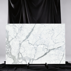 Piastrelle in Marmo Bianco Naturale di Alta Qualità, Lastre Calacatta, Piastrelle per Pavimenti, Piastrelle in Marmo Nero Marquina - Product Image 1