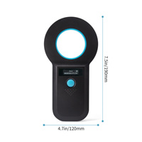 Lecteur de puce pour animaux de compagnie Scanner 256 stockage de données Scanner d'étiquettes pour animaux de compagnie