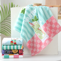 Custom Cotton Towel Ultra Absorbent Soft Reusable Hand Towels for Home Bathroom Kitchen Cleaning Cloth