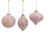 Handgemaakte antieke imitatie glazen kerstboom scène hanger 8cm glazen ambachtelijke decoratie