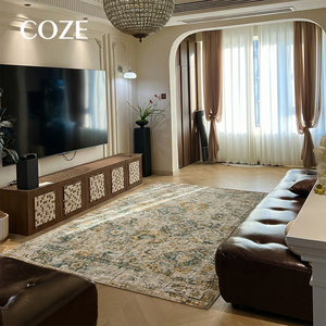 Tapis de salon et de chambre à coucher en laine tissée à la machine de style persan, écologique, antidérapant, adapté aux animaux domestiques, à poils moyens, taille personnalisée - Product Image 5