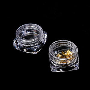 12Pcs Transparent Square Jar Nail Art Plastic <b>Storage</b> <b>Box</b> Decoration Container Salon Manicure Organizer Holder <b>Tool</b> Wholesale - Product Image 4