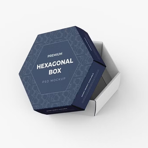 Custom Luxury Hexagon Special Shape Paper Honey Comb <strong>Bee</strong> <strong>Gift</strong> Packaging Black Elegant Paper Food Hexagon Box - Product Image 4