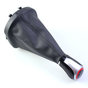 Car Gear <b>Shift</b> <b>Knob</b> Cover Leather 5 6 Speed Set Ergonomic For Volkswagen - Product Image 3