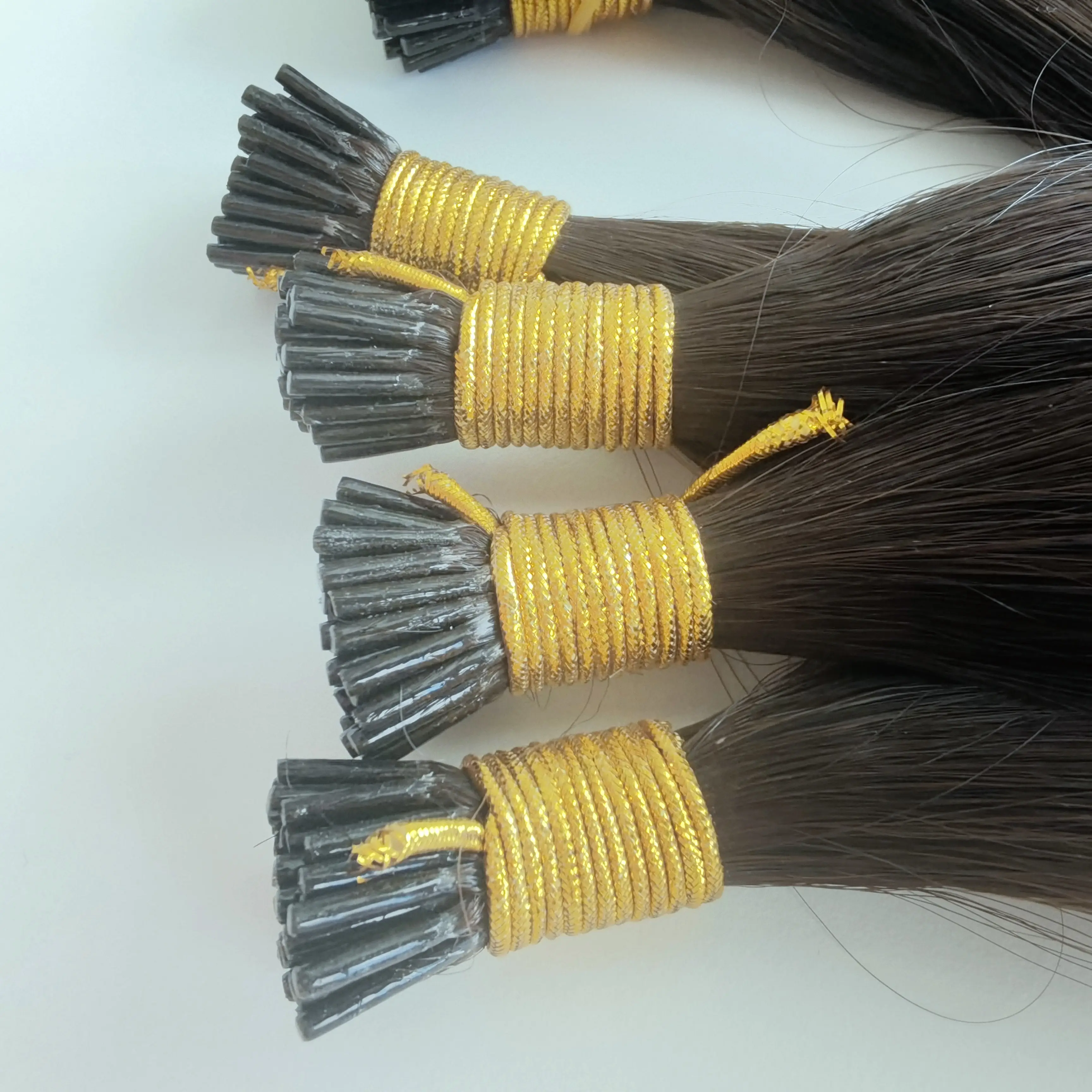 Vente en gros de cheveux vierges non traités de qualité supérieure I-tip Hair pré-collés Kératine humaine russe I Tip Extensions de cheveux