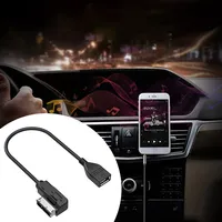 Adaptador de Música para Auto, Interfaz USB Hembra MDI MMI AMI, Cable Auxiliar USB con Carga para Audi A6L Q5 Q7 A8 S5 A5 A4L A3