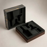 Coffret Cadeau Premium pour Cocktails en Boîte en Carton Écologique avec Couvercle et Base, Emballage Cadeau Personnalisé avec Insert Profond en EVA