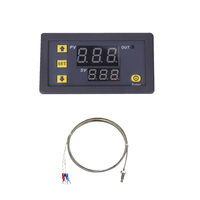 Thermostat numérique à affichage LED W3230 AC110-220V avec sonde, contrôle de la température, contrôle de la chaleur/du refroidissement