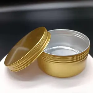 5/10/20/30/50/60/80/100/120/150/200/250 gr/ml Silver Round Screw Top Lip Balm/Cosmetic/Candle Aluminum Tin Can/Container/Jar