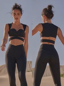 Ventas al por mayor Fitness Activewear Sujetadores deportivos Ropa deportiva High Stretch Gym Workout Ropa 2 piezas Yoga Wear Set para mujeres - Product Image 6