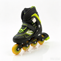 Superbes patins à roulettes d'extérieur vert herbe avec 4 roues en PU pour une protection intégrale et une sécurité accrue lors de la patinage