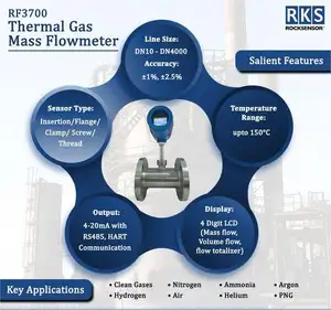 열 가스 질량 유량계 OEM 중국 제조업체 가스 유량계 DN2000 플랜지 유형 공장