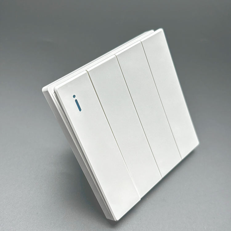 VNX 2025 New Arrival Years OEM ODM Factory 4 Gang 1 Way/2 Way Gang Led Light Wall Switches for Dubai, Saudi Arabia